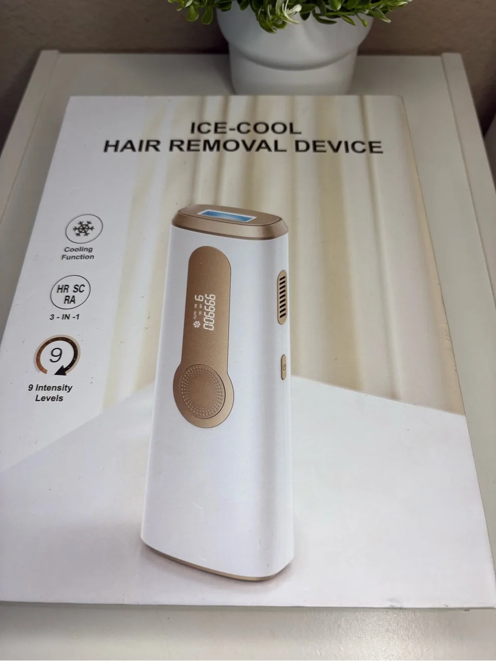 Ice-Cool White & Gold Hair Removal Device - Women Bath & Body